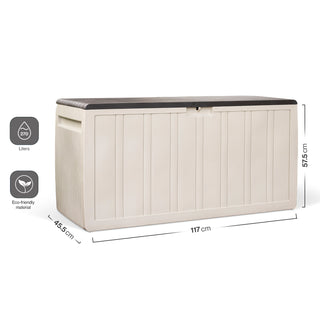 Kissenbox "Leonardo" in Creme Weiß 270 Liter Volumen