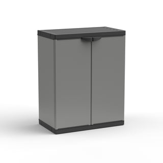 Bundle: ARMADIO Kunststoffschrank mit 1 Einlegeboden und zwei Türen + 3-teilige Recycling-Taschen