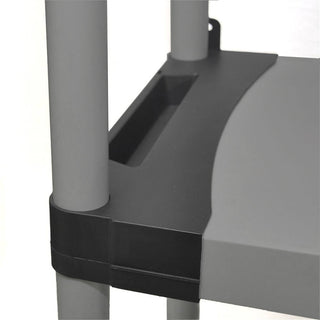 ARMADIO Schwerlastregal mit 4 Ebenen, 80 x 40 x 168 (schwarz/grau)