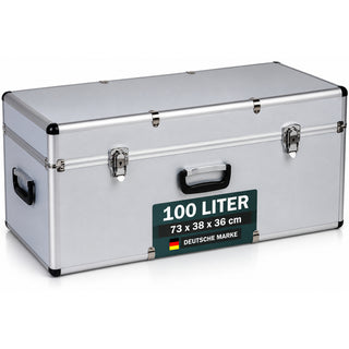 Transportkoffer mit Aluminiumrahmen in Silber (Größe wählbar)