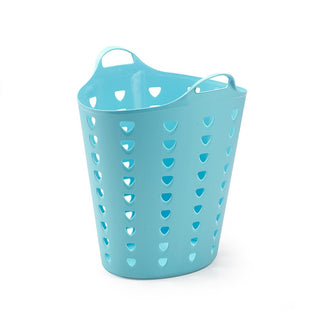 4 x Flexibler Tragekorb 65 Liter in Hellblau