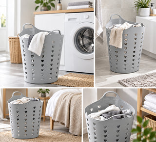 Set: 2 x Flexibler Tragekorb 65 Liter (Farbe wählbar)