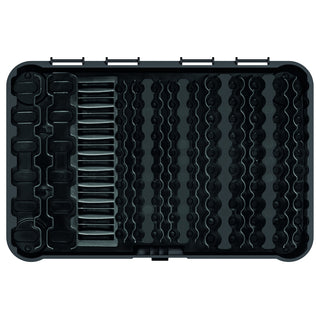 XL Batteriebox, Organizer für Batterien vieler Größen in Schwarz/Transparent