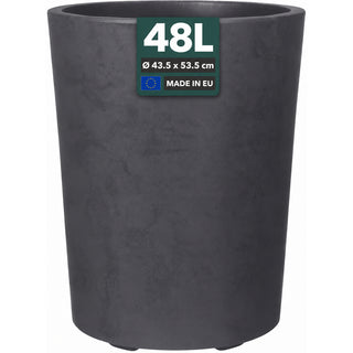 Runder XL Pflanzkübel "Millennium" 48 Liter in Anthrazit