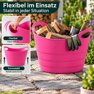 2 x Mehrzweckkorb 'Honey' in Pink