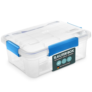 Wasserdichte Aufbewahrungsbox (IP67) mit Deckel, transparent (Größe wählbar)