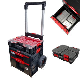 Q-BRICK PRO - Mobiler Werkstattwagen: 3er Set V16