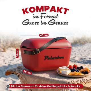 Kühlbox Polarbox 20 Liter, Farbe: Rot Schwarz