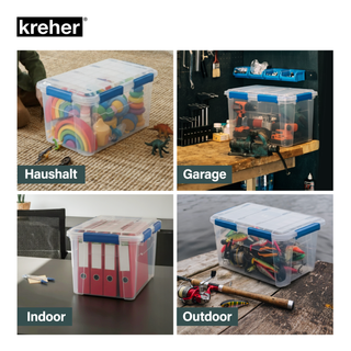 Wasserdichte Box (IP67) mit Deckel 75 Liter Volumen (Set wählbar)