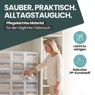 Bundle: 2 x Schubladenbox Größe M (12 Liter) + 2 x Größe S (7 Liter)