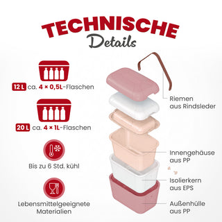 Kühlbox Polarbox 20 Liter, Farbe: Rot Schwarz