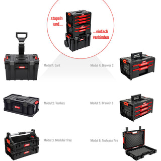Q-BRICK PRO Modular - Mobiler Werkstattwagen, Variante: Drawer2