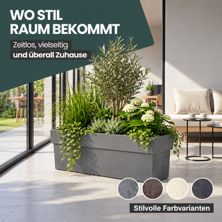 Rollbarer XXL Pflanzkasten 'LIKE' 100 cm, rechteckig (Set/Farbe wählbar)