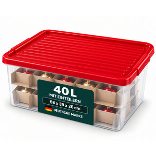 X-Mas Box mit Einteilern und abschließbarem Deckel - 1 Stück
