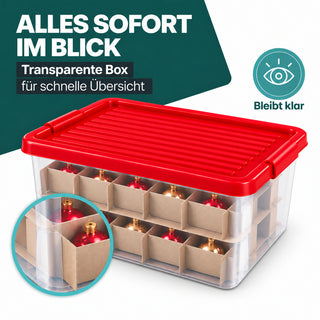 X-Mas Box mit Einteilern und abschließbarem Deckel - 2 Stück