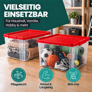 X-Mas Box mit Einteilern und abschließbarem Deckel - 2 Stück
