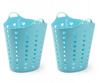 Set: 2 x Flexibler Tragekorb 65 Liter (Farbe wählbar)