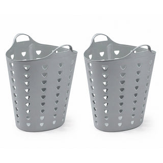 Set: 2 x Flexibler Tragekorb 65 Liter (Farbe wählbar)