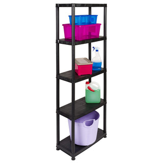 3 x PRIMO PLUS - Kunststoffregal 12 Zoll (Schwarz)