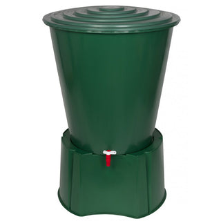 Kreher XXL Regentonne in Grün mit Deckel und Hahn  (Ausführung wählbar)