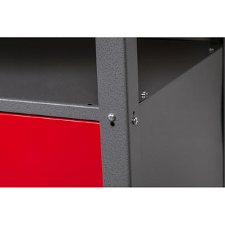 Bundle: 1 x Werkbank mit 2 Türen + Werkzeuglochwand 17tlg. + Hakenbeutel 20 Haken in 3 Längen