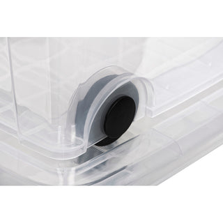 2 x Unterbett Box 30 Liter mit Deckel in Transparent