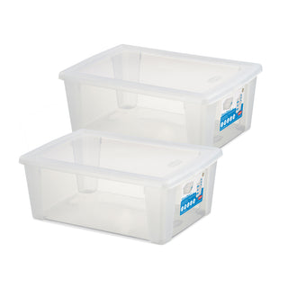 Set: 2 x Visualbox mit Deckel in Transparent (Größe wählbar)
