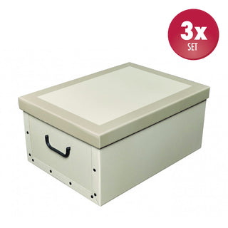 Set: 3 x Dekokarton - Motiv: Classic White