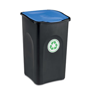Set: 3 x Abfalleimer 50 Liter in Blau, Grün und Gelb