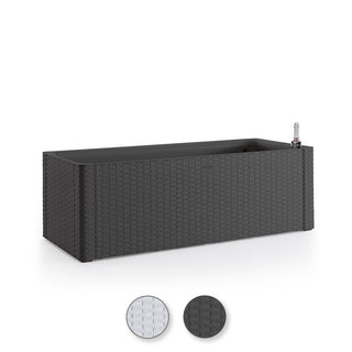 XL Pflanzkasten RATTAN OPTIK in verschiedenen Größen und Farben (Größe/Farbe wählbar)