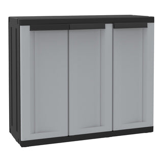 C-Twist Dreitüriger Multifunktionsschrank in Schwarz/Grau (Modell wählbar)
