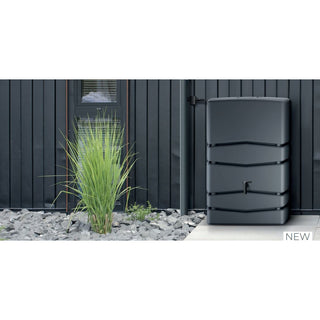 XXL Wassertank "AQUA TOWER" 350 Liter in Anthrazit (GLATTE OPTIK) mit Füllautomat und Wasserhahn