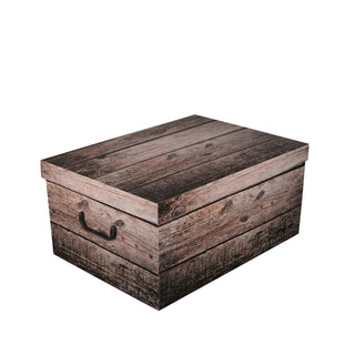 3 x Dekokarton - Motiv: Holz Grau (Shabby Wood)