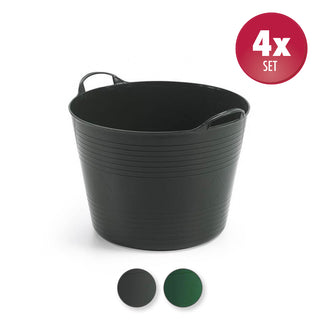 Set: 4 x Flexibler Mehrzweckkorb 42 Liter (Farbe wählbar)