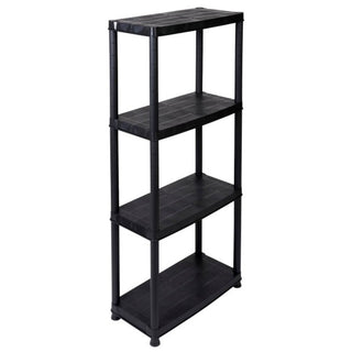 Set: 2 x PRIMO - Kunststoffregal 12 Zoll (Schwarz)