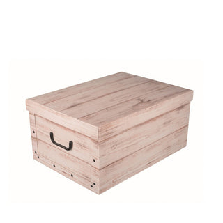 3 x Dekokarton - Motiv: Holz Weiß (White Wood)